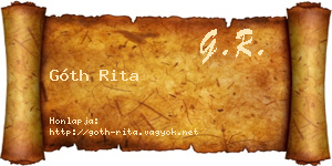 Góth Rita névjegykártya