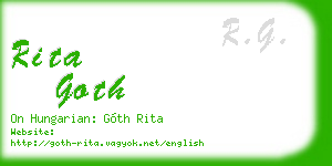 rita goth business card